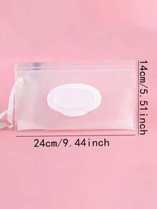 Nueva bolsa con cremallera transparente de EVA portátil - Se puede usar para almacenar toallitas húmedas, máscaras y pañuelos - Blanco - Ver 2