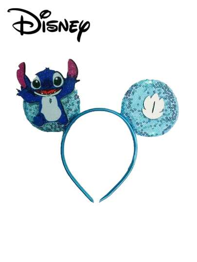 Disney 1 chiếc băng đô cài tóc đính sequin chấm bi, phụ kiện trang phục dự tiệc, thích hợp làm quà tặng ngày Valentine, quà tặng ngày lễ.