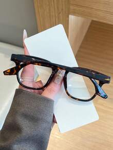 1 par de gafas ópticas cuadradas de PC unisex, con marco empotrado de remaches, adecuadas para uso diario, regalo ideal para el Día de San Valentín - Negro - Ver 10