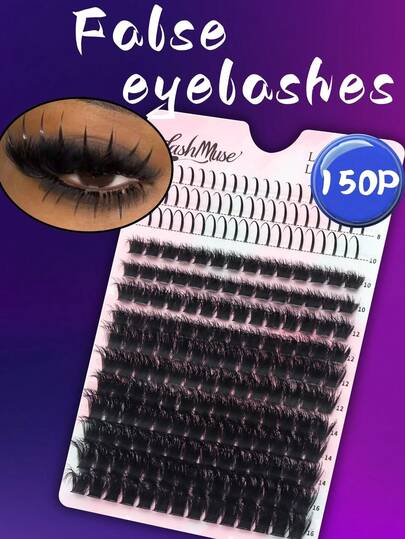 Fengxiu Eyelash 俄罗斯睫毛嫁接尖头单根睫毛 XZM150D 浓密型睫毛簇 D型卷翘睫毛簇套装 8-16MM DIY睫毛嫁接，3种款式睫毛簇尖头单根睫毛簇，多种自然妆效，可重复使用单根分段假睫毛，轻盈柔软，在家即可DIY睫毛嫁接