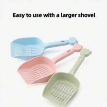 3 piezas Cucharas para arena de gato - Fácil de limpiar, cucharas de plástico resistente para arena de gato de mascotas - Ver 7