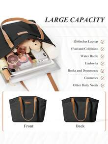 Sac fourre-tout pour étudiantes, sac pour ordinateur pour les cours, sac de navetteur, sac à main grande capacité multi-couches, sac messager pour ordinateur portable, sac de voyage, sac de bagage à main grande capacité, sac de rangement pour vêtements, sac d'embarquement pour hommes, sac de courte distance pour le moment, sac de voyage polyvalent pour week-end pour hommes et femmes en déplacement professionnel, nouveau sac de voyage, sac de rangement léger de fitness pour courte distance. - Multicolore - Voir 4