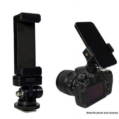 数码单反相机至智能手机显示器适配器、低角度取景器、热靴/冷靴支架、手机夹、适用于佳能/尼康相机热靴适配器、智能手机夹三脚架支架配件