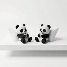 1 PC Panda Sculpture Ornament, Desktop Office Decoration, Car Decoration, Creative Animal Model, Home Gift Collectible - Multicolor - View 1