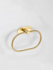 Stainless Steel Towel Ring, Towel Rack, Wall-Mounted Towel Bar, Bathroom Towel Storage, Towel Holder - Gold - View 10