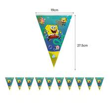 SpongeBob SquarePants 10个/套主题派对礼品袋，趣味桌布，可爱卡通糖果袋，派对和节日生日装饰袋，派对用品，采用卡通人物图案 - 可爱的派对礼品袋，适合生日活动、庆祝活动，非常适合粉丝、返校季、婚礼季，是为任何场合增添乐趣的完美礼物。 - 彩色 - 查看 3
