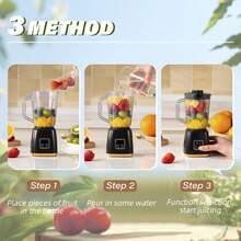 Blender Listrik Portabel untuk Smoothie & Shake - Pembuat Jus Buah Pribadi Berkecepatan Tinggi, Pembuat Smoothie Tanpa Kabel yang Dapat Diisi Ulang untuk Gym, Perjalanan, Kantor, dan Aktivitas Luar Ruangan - MultiWarna - View 10