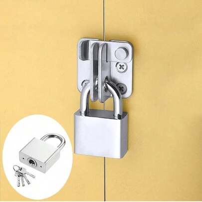 1pc Medium 1.96 Inch Alloy Steel High Security Padlock With 4 Keys, Suitable For Doors, Warehouses, Containers, Storage Doors - No Power Required