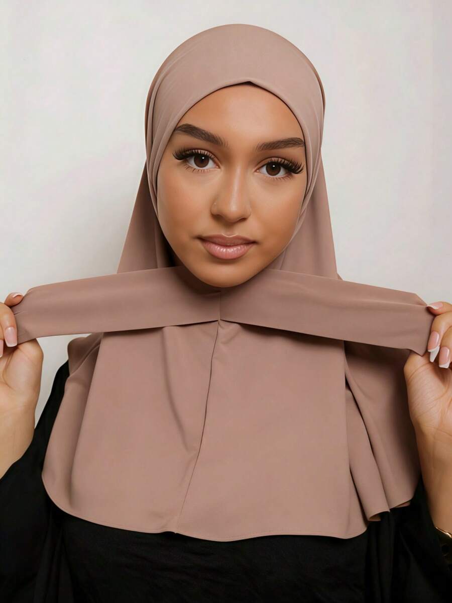 1 chiếc khăn trùm đầu hijab thời trang, thanh lịch, kiểu dáng cổ điển tối giản, chất liệu vải jersey mềm mại, thoáng khí, thân thiện với da, vành dài, đa năng, phù hợp cho sinh hoạt hàng ngày, lễ hội, tụ họp và cầu nguyện.