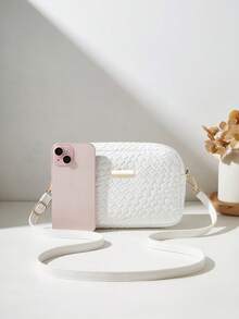 Nueva llegada Bolso cruzado de hombro cuadrado mini para mujeres - Blanco - Ver 3