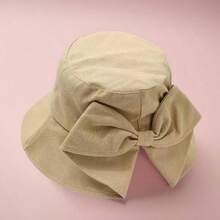 1pc Bow Decor Floppy Sun Hat, Large Brim For Spring/Summer Vacation Outdoor Sun Protection,Beach,Holiday,Travel - Bow-tie Fisherman's Hat - View 9