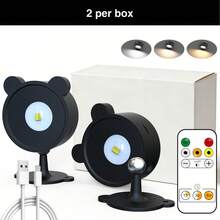 4/2/1pc LED Wall Lamp, 360°Rotation Dimmable Cordless Wall Light With 3 Color Temps, LED Wall Mounted Lights With 1200mAh Rechargeable, Dimmable And Timer, Touch And Remote Control, Wall Decor Light For Art Display, Frame And Bedroom Lighting - Wall Lamp - View 13