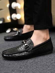 Giày lười nam, giày moccasin, giày thuyền casual, giày ống rộng, giày vải đế mềm, giày bệt, giày tây đen (Kích thước nhỏ và hẹp, vui lòng đặt lớn hơn một cỡ) - màu đen - Xem 5