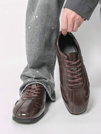 Men's Vintage German-Style Oxfords, British-Inspired Dress Shoes, Commute & Casual Wear