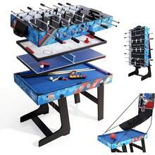 5-In-1 Multi Game Combination Table Tennis Table, Pool Table, Table, Slide Hockey, Basketball Shooting Famil - 1 - View 2