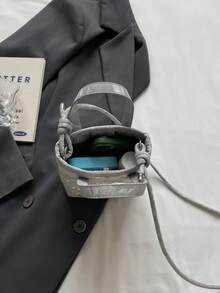 Túi xách nhỏ thêu hình bướm kiểu Trung Quốc mới năm 2026, túi đeo vai chéo thời trang mùa hè dành cho nữ. - Xám - Xem 9