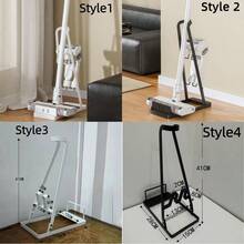 1 pieza Estantería vertical para almacenar aspiradora, organizador multifuncional, accesorio para el hogar que ahorra espacio, adecuado para fregonas de baño, organización de cocina interior, estanterías de piso, estanterías de herramientas, estanterías para fregonas, compatible con otras marcas - Multicolor - Ver 8