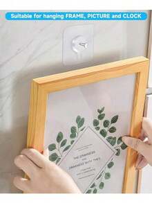 30个现代壁挂式实用挂钩 - 安装简便，强力粘合剂，无需钻孔，防水塑料挂钩，适用于厨房和浴室，可悬挂照片、相框、海报、钟表等。 - 彩色 - 查看 5