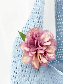 ENBEI 2026 时尚春夏女士复古度假风沙滩包，热带海滨度假编织镂空米色女士手提包，可折叠镂空大容量旅行度假包，旅行必备，适合约会、郊游、购物、度假、观光，是母亲节、情人节或教师节的完美礼物之选。 - 彩色 - 查看 7