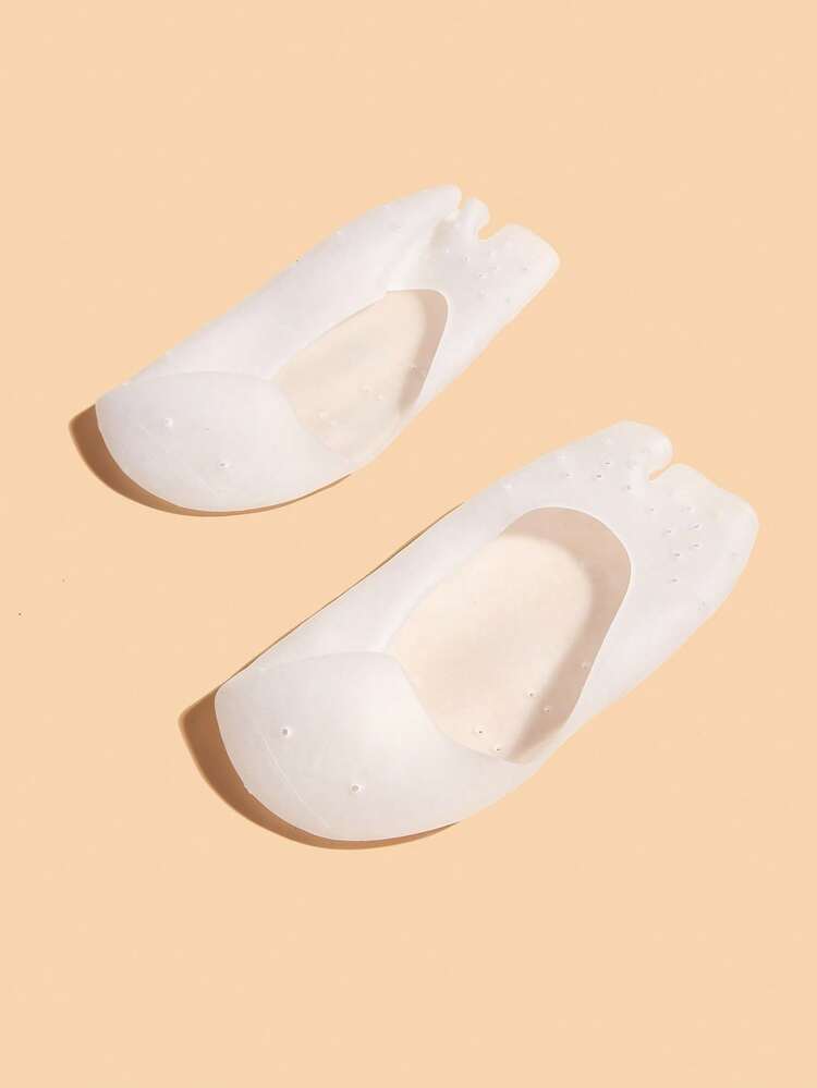 Foot care 1 đôi tất silicon mềm mại, dưỡng ẩm, chống nứt nẻ da, thích hợp đi biển, đi trong nhà. - trắng - Xem 4