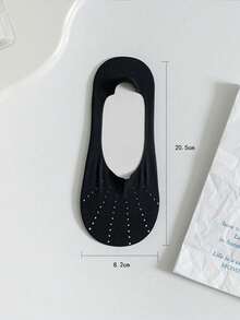 1/6 đôi tất mỏng chống trượt thoáng khí bằng silicon, tất thuyền bằng lụa trong suốt, thích hợp cho mùa xuân/hè, đa năng. - Nhiều màu - Xem 3