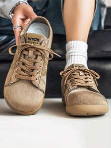 Giày lười da lộn đế dày, giày da phong cách retro thường ngày, giày lười thoải mái và đa năng. - Lạc đà - Xem 4