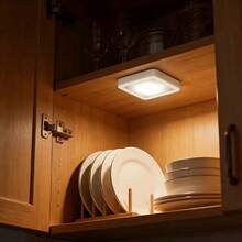 1/2 pièces Applique murale LED avec détecteur de mouvement et capteur PIR intelligent, éclairage d'escalier, lampe murale de décoration intérieure blanc/chaud, veilleuse sans fil à piles, 6 ampoules LED, adhésif double face portable, convient pour armoire, couloir, placard, cuisine, chevet, salon, chambre, salle de bain, bureau, jardin, camping, piscine, balcon - Applique murale à détecteur - Voir 5