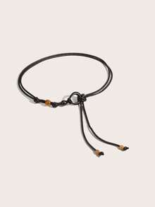 1pc Women's Black Bohemian Rope, Suitable For Beach Vacation - Black - View 3