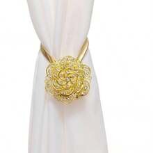 1/2个磁性水晶花窗帘挂钩，无需钻孔，高弹钢丝窗帘挂钩，适用于室内装饰 - 彩色 - 查看 21