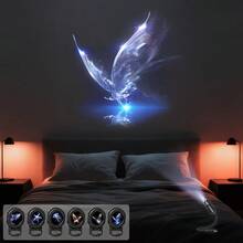 LED USB投影灯，6种投影图案 - 可调节鲸鱼、蝴蝶、水母、海星夜灯，节日礼物 - 六色 - 查看 3