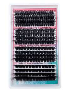 Bộ mi giả tự làm 240/296/272 sợi, độ dày 200D+160D+120D+100D/160D+120D+100D+80D/120D+100D+80D+60D - độ dày hỗn hợp 0.07mm từ 14-20mm, độ cong D/DD, kiểu dáng tự nhiên, mềm mại, ấn tượng, có thể tái sử dụng, phù hợp cho người mới bắt đầu. - DD - Xem 2