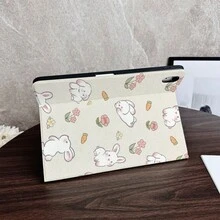 1 Cute Bunny Rabbit Print Piece Book-Style Flip Table Case - Multi-Angle Stand Protective Cover With Pen Holder Compatible With IPad Pro (M5)/ Air (M3)/ 11"(A16)/ 10.9/10.2/ Air 5th Gen/Pro11/10th/9.7/Air 2/ (7th Gen)/ (8th Gen)/ Air 4/5/ Pro 11/ 10th Generation 10.9-Inch 2022 Smart Case/ Air 13(M3 2025)/ Air 11(M3 2025)/ Air 11(M3 2025)/ 11(A16 2025)/Galaxy Tab S10+/S9/A9, Auto Sleep/Wake Function Compatible With Xiaomi 6/6pro/7/7pro - Multicolor - View 7