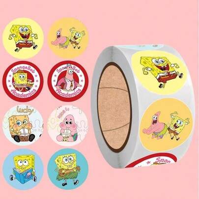  500 miếng dán hoạt hình SpongeBob SquarePants, hình ngôi sao lớn dễ thương, sổ tay giáo viên thủ công, nhãn dán trang trí tự làm, nhãn dán khen thưởng, trang trí không khí tiệc tùng lễ hội tuyệt vời nhất dành cho bạn bè thân thiết, trang trí tiệc hoàn hảo, đồ trang trí nhà cửa.