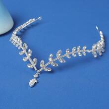Diadema elegante con rhinestones, accesorio para el cabello de novia y boda - Plateado - Ver 7
