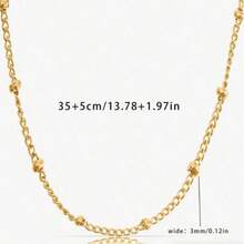 Brand New Minimalist Multi-Purpose Fashion Elegant Choker Necklace, Suitable For Daily Commute, Dates, Parties, Weddings, Music Festivals, Valentine's Day, Coming Of Age Ceremonies, Vacations And Various Occasions, All Seasons - Gold - View 2