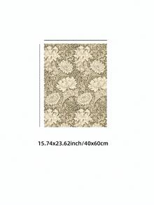 1pc Frameless Floral Wall Art Print, Botanical Green Leaves & Blossoms Pattern, Vintage Cottagecore Poster For Living Room, Bedroom, Dorm Decor, Back To School, Funky Posters, Room Decor, Gift - Flower - View 12