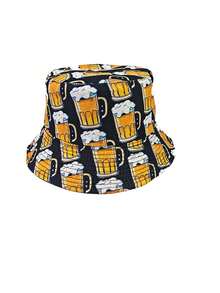 1pc Men's Bucket Hat, Fashionable Beer Pattern Printed Reversible Outdoor Party Travel Beach Hat, Summer Sun Protection - A - View 5
