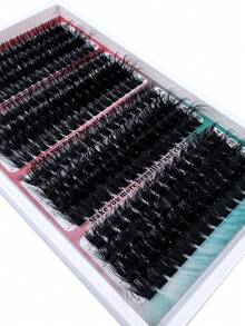 Bộ mi giả tự làm 240/296/272 sợi, độ dày 200D+160D+120D+100D/160D+120D+100D+80D/120D+100D+80D+60D - độ dày hỗn hợp 0.07mm từ 14-20mm, độ cong D/DD, kiểu dáng tự nhiên, mềm mại, ấn tượng, có thể tái sử dụng, phù hợp cho người mới bắt đầu. - DD - Xem 8