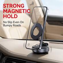 磁吸式手机支架 360°旋转 可折叠 强磁车载支架 - K077黑色磁吸手機支架 - 查看 4