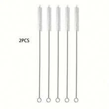 5pcs Reusable Stainless Steel Straw Cleaning Brushes, Suitable For Cleaning Glass, Silicone, Metal Straws, Great For Mother's Day, Thanksgiving, Halloween, Christmas Gifts, Back To School Supplies - Multicolor - View 10