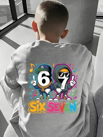 Bộ trang phục thường ngày này, được thiết kế đặc biệt dành cho các bé trai, gồm một chiếc áo phông cổ tròn màu xám thời trang và nổi bật, được trang trí bằng hình in đồ họa "67" sáng tạo - khiến nó trở thành lựa chọn hoàn hảo cho bất kỳ cậu bé nào ở độ tuổi thiếu niên. Cho dù đi học, đi mua sắm, mặc hàng ngày hay đi du lịch, nó đều là một món đồ lý tưởng trong tủ quần áo; không chỉ hoàn hảo để sử dụng hàng ngày, mà nó còn là một món quà tuyệt vời dành cho gia đình và bạn bè.