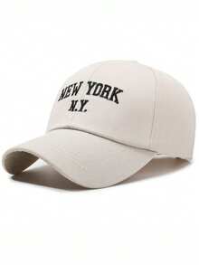 Mũ lưỡi trai phong cách retro cá tính, thêu chữ, có thể điều chỉnh kích cỡ, thiết kế chữ độc đáo, phù hợp cho phong cách đường phố và nhiều dịp khác nhau. - Nhiều màu - Xem 2