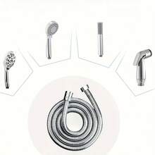 [Ống mềm bằng thép không gỉ] Ống mềm vòi sen bằng thép không gỉ - Bền bỉ, ống nối dài cho phòng tắm với khả năng chịu áp lực nước 8,82LB, phụ kiện vòi sen - vòi sen - Xem 5