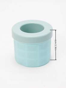 1Pc Compact Silicone Ice Maker Cup, Ice Cube Tray With Built-In Ice Crusher, Heat-Resistant & Cold-Resistant Silicone, Available In Multiple Colors, Ideal For Home, Dorm, Office, Perfect For Iced Coffee, Smoothies, Cocktails, Great For Summer, Holiday Celebrations, Outdoor Activities, One-Hand Operation For Convenience - 彩色 - 查看 7