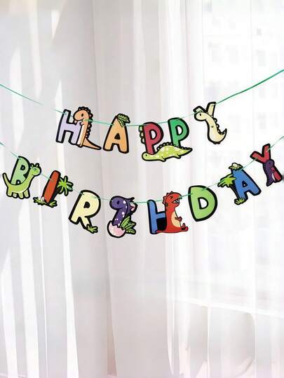 1 Set Dinosaur Theme Birthday Party Decorations Banner, Dinosaur Theme Birthday Party Decorations Wreath Banner Suitable For Wild One 1st Birthday Party Backdrop Decor, Baby Shower Party Decor, Gender Reveal Decor, Home Decor, Room Decor, 1 Year Old Boy Birthday Party Supplies, Dinosaur Party Decorations, Party Favors