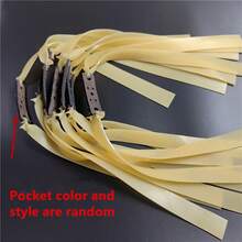 Easytoday 1.5mm Thick Flat Rubber Bands, 5/10pcs/Pack, Random Color And Design, Durable Slingshot Flat Rubber Bands, Outdoor Shooting Competition Accessories - Khaki - View 2