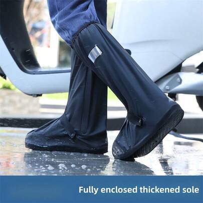 New Outdoor Anti-Slip Rain Boots, Thick & Durable Waterproof Shoes For Men & Women, Suitable For Rainy Riding, Shoe Rack, Storage Saver, Outdoor, Garden, Travel Essential, Portable, Beach Essential, Graduation Season, Commencement, Graduation Ceremony, Graduation Gift, Graduation Present, Graduation Gift, Graduation Present, Congrats Grad, Congratulations Graduate, Valedictorian, Finish School, Graduation Party, Rain Boots/Rubber Boots/Waterproof Boots/Boot Covers/Shoe Covers Waterproof/Rain Shoe Covers/Wellies/Outdoor/Garden