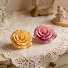 1 khuôn silicon hình hoa hồng để làm nến sáp và nhựa. - Khuôn hoa hồng phẳng - Xem 5