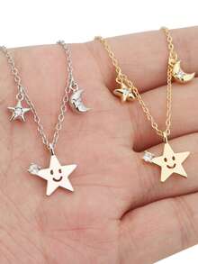 1. 时尚个性星月吊坠项链，精致百搭，适合女性在任何场合佩戴，可作为礼物送给朋友或爱人。 - 星月吊墜 - 查看 5