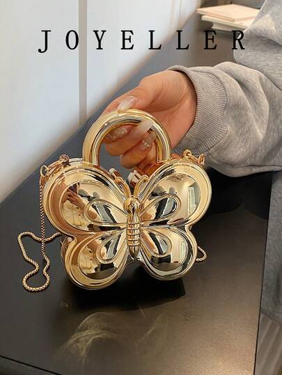 2026 New Mini Acrylic Shoulder Bag, European And American Fashion Butterfly Design Versatile Women Crossbody Box Bag